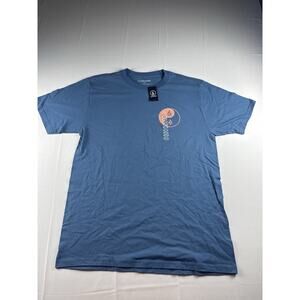 Volcom Counterbalance T Shirt Mens Large Blue NWT Skate Surf Logo Tee